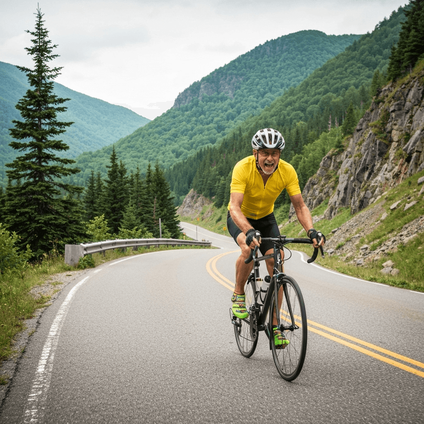 Energetic cyclist after spine surgery