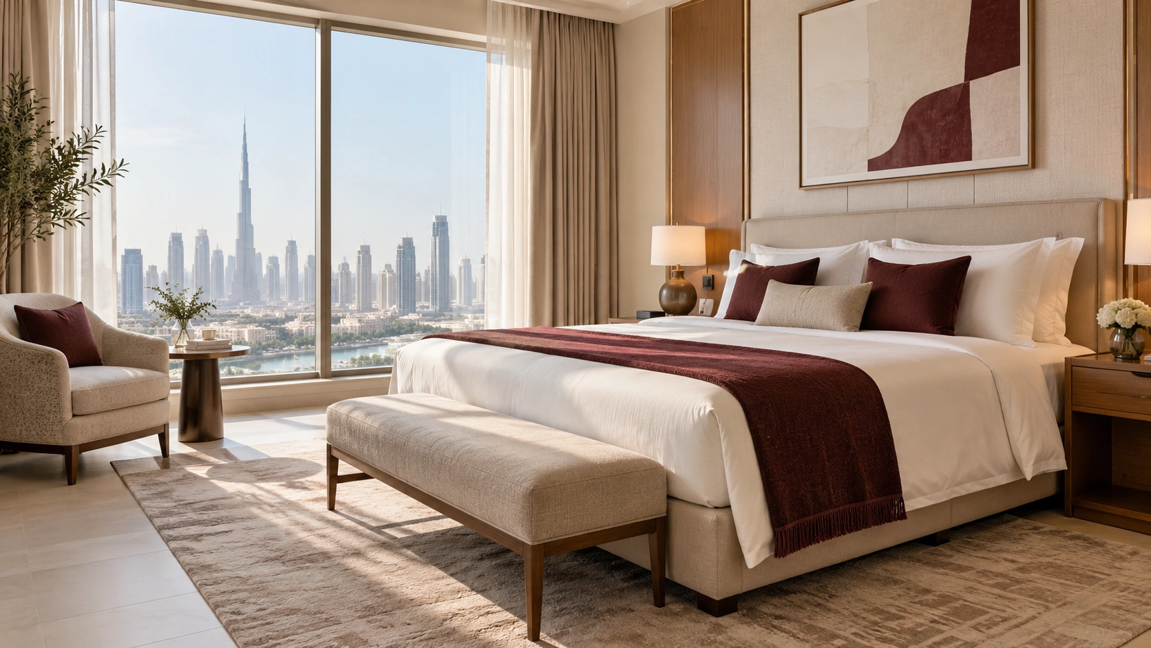Comfortable hotel room near the hospital