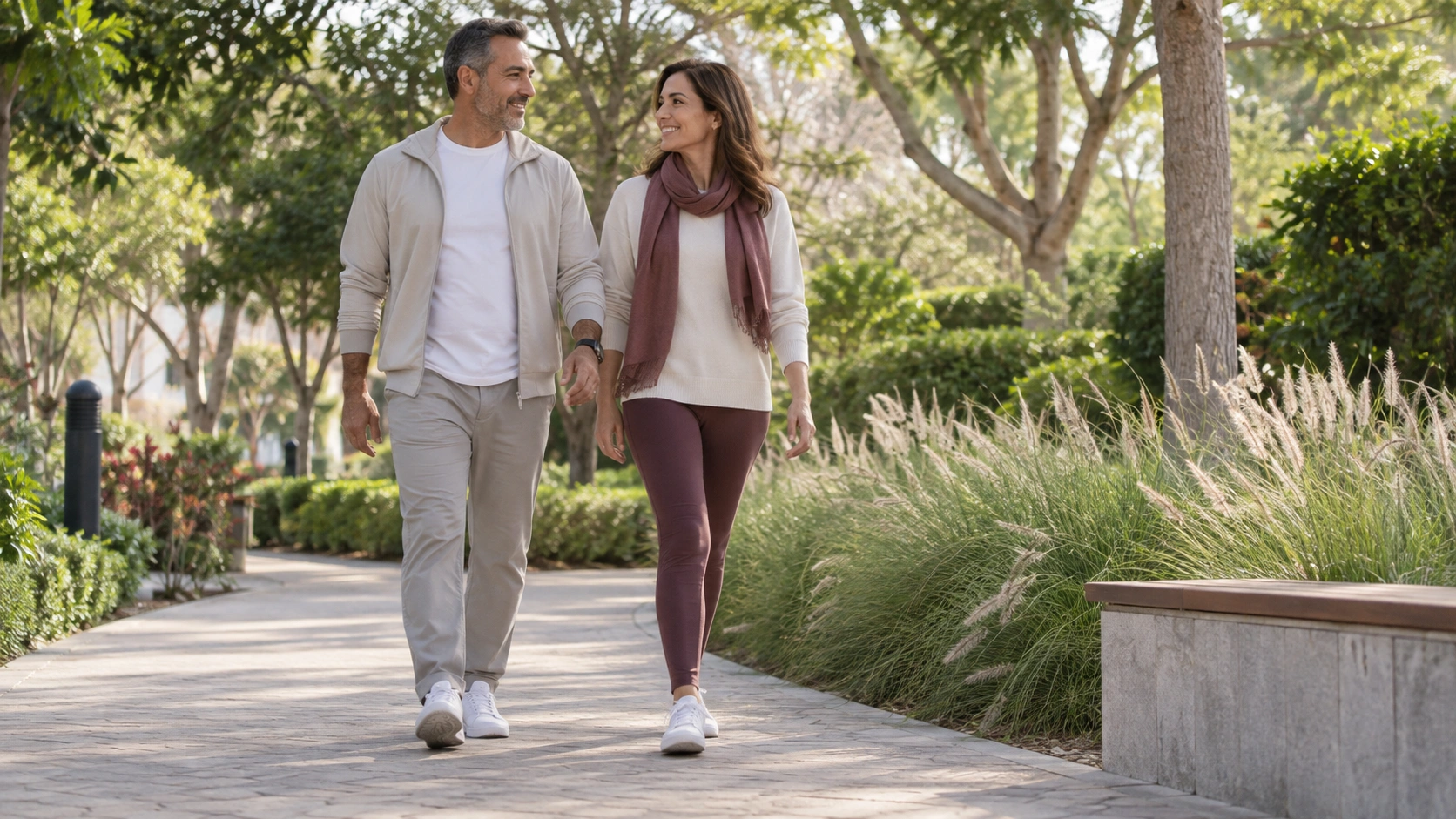 Short gentle walk outdoors, first weeks after surgery